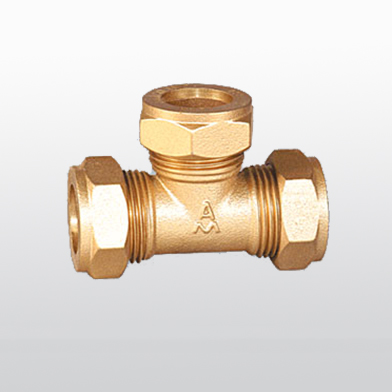 K-653 黃銅卡套三通