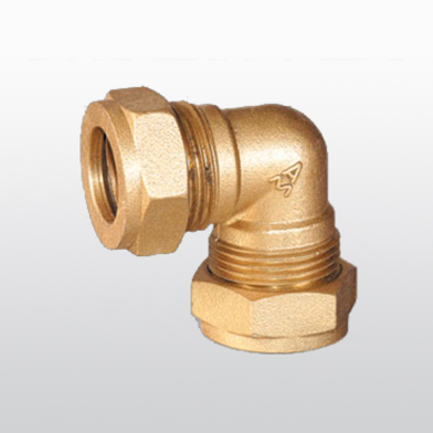 K-626 黃銅90°卡套彎頭