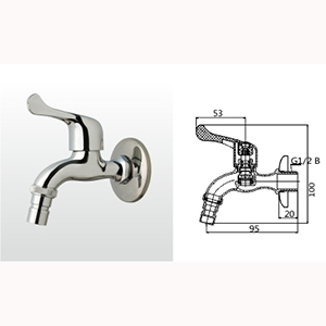 531 151CP3TF 黃銅洗衣機水嘴
