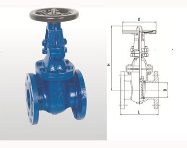 6196_6196A Z41T-10_Z41T-16 鐵制法蘭明桿閘閥