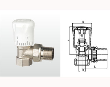 373 JNTT-N 黃銅暖氣直角閥