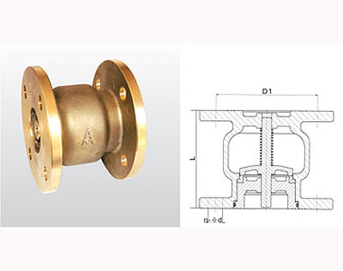 428 H42X-16T 黃銅法蘭消聲止回閥